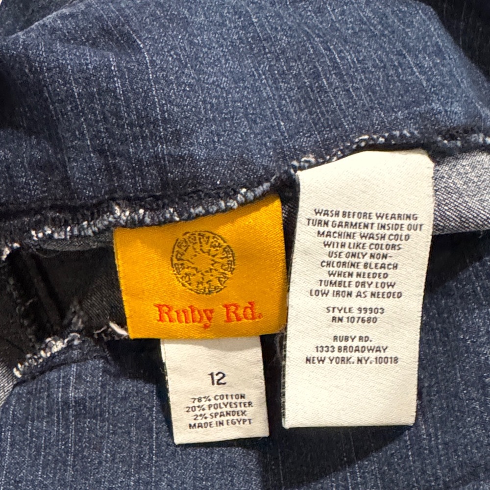 Ruby Rd. Women's Dark Blue Stretch Jeggings - Picture 7 of 7